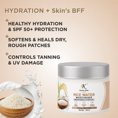 Rice Water Moisturiser for glowing skin