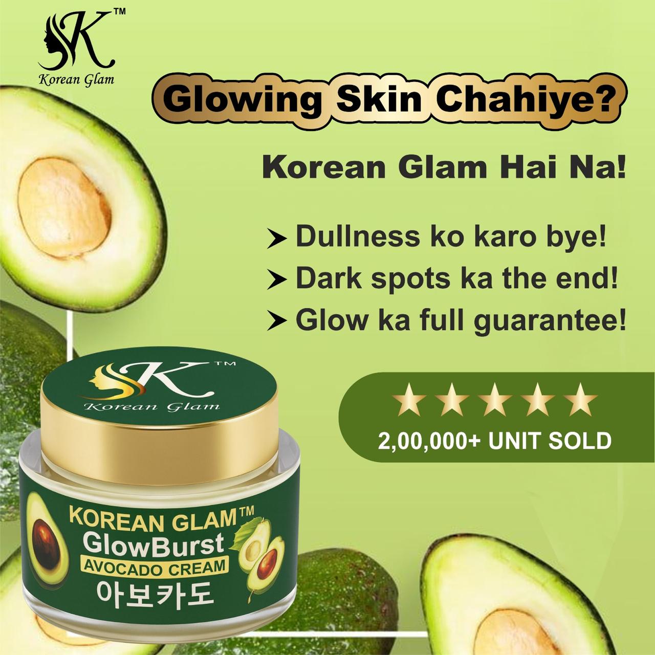 Avocado Korean Skin Brightening and Whitening Cream