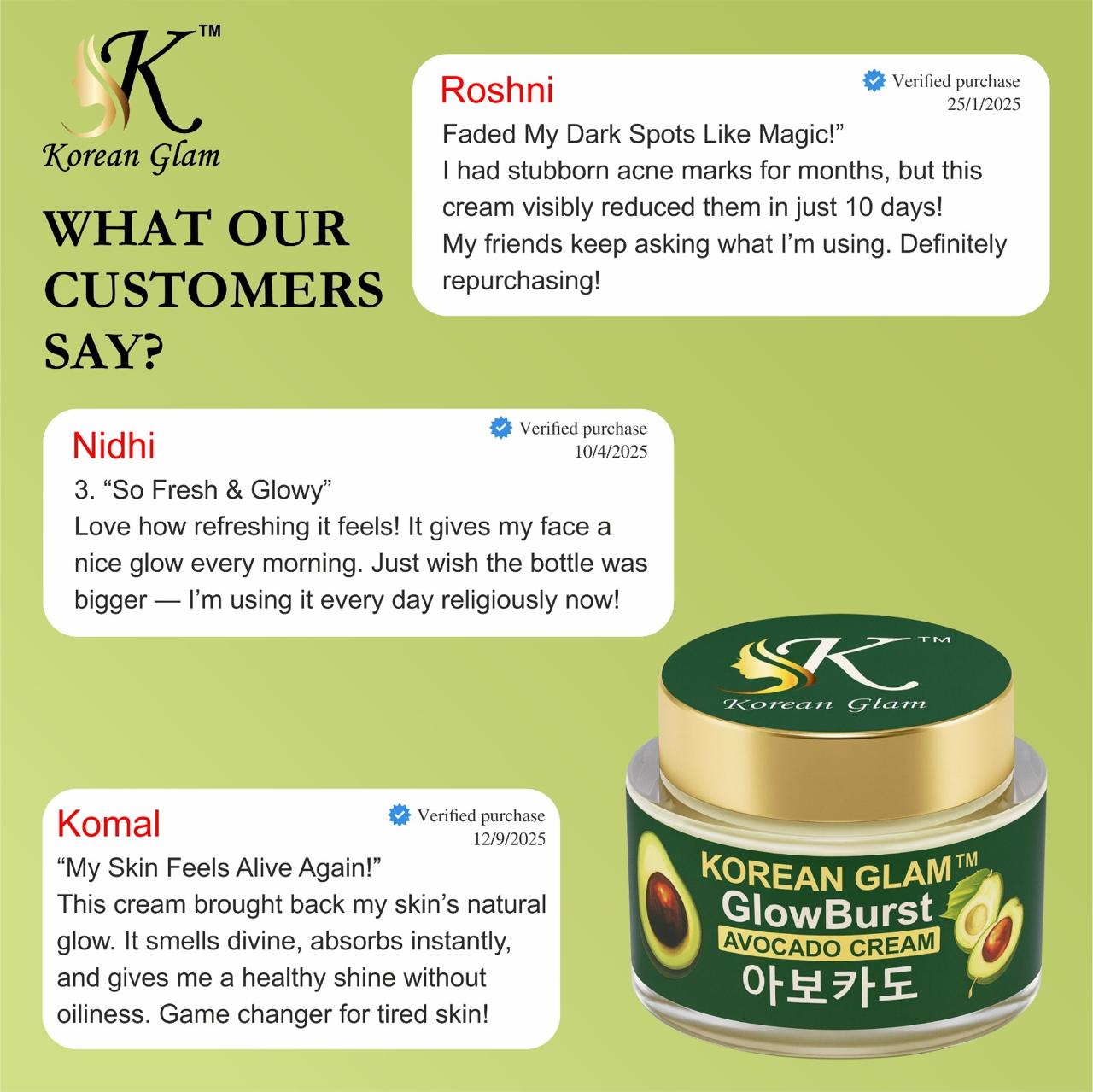 Avocado Korean Skin Brightening and Whitening Cream