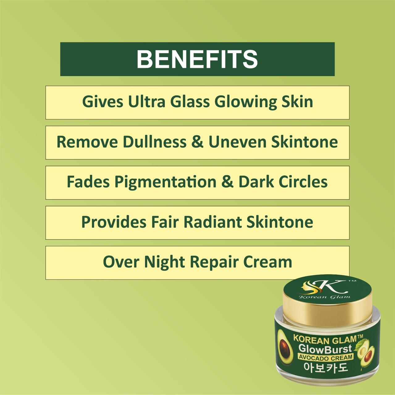 Avocado Korean Skin Brightening and Whitening Cream
